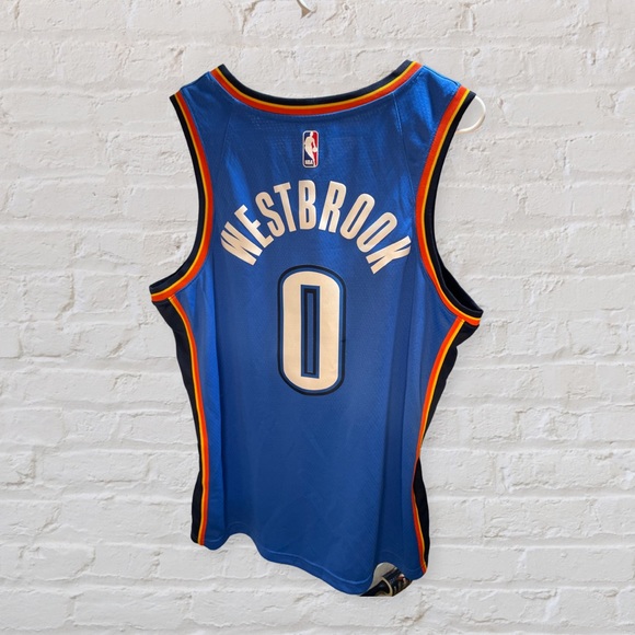 Nike + Connect Swingman Russell Westbrook # 0 OKC Thunder Jersey Size 48 (Large) - Picture 2 of 2